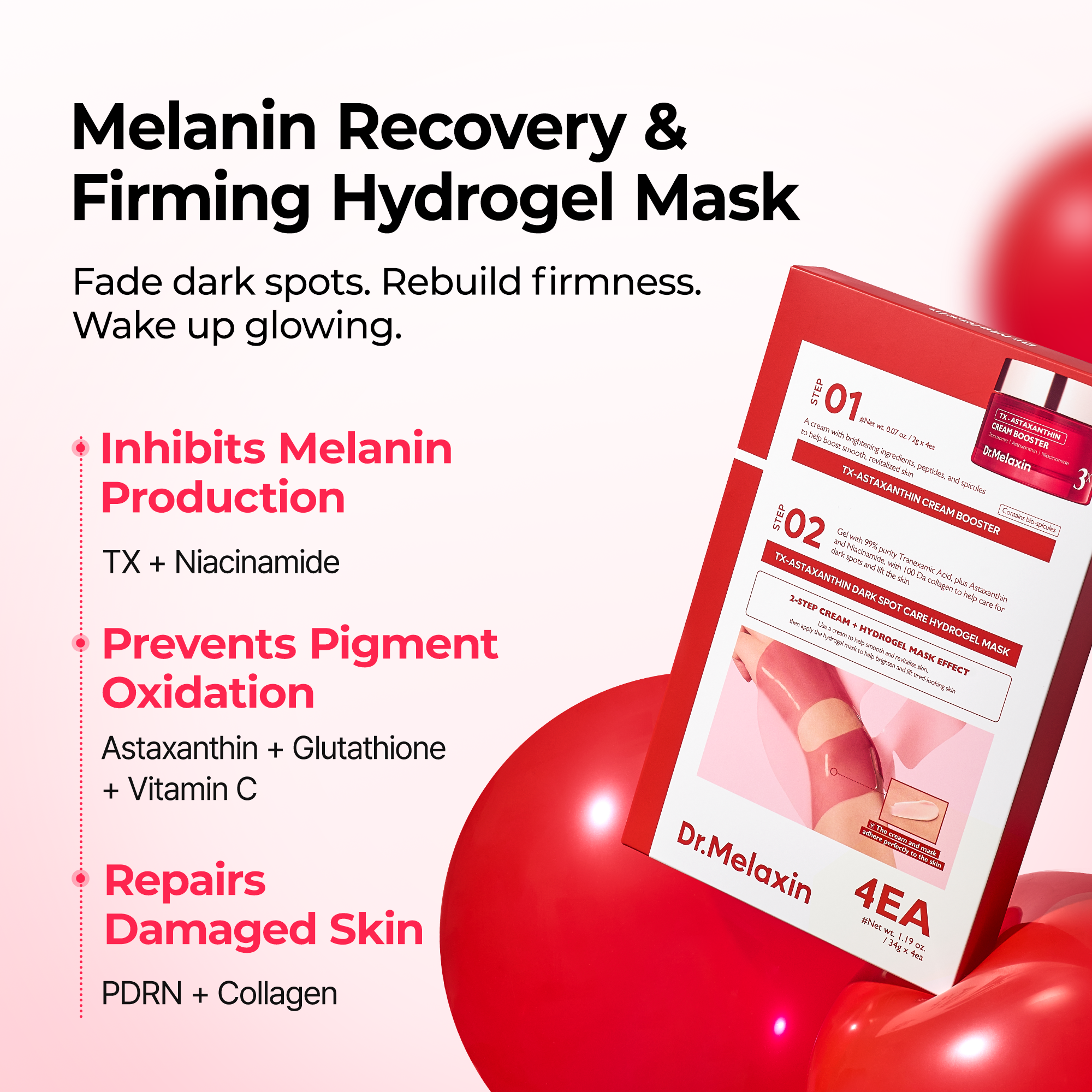 TX Astaxanthin Dark Spot Care Hydrogel Mask 4EA - image 2